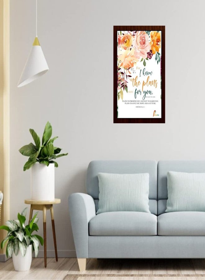 Printality Bible Verse I Know The Plans For You Wall Art Photo Frame, Wall Decor for Scripture Wall Print, Religious Frame for Decoration Living Room, Bedroom, Hall Poster-(Size-23.5 x 31.5cm) - Image 4